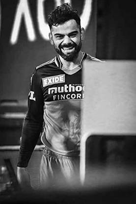 Virat Kohli RCB poster for room and home decoration HD 300 GSM poster 18inch x12inch Paper Print