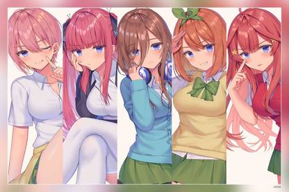 The Quintessential Quintuplets Toubun No Hanayome Anime Series Urban Matte Finish Poster Paper Print