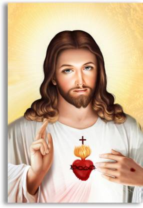 Jesus Christ Photo Poster HD God Religious Poster For Pooja Room Office Decor Poster Fine Art Print