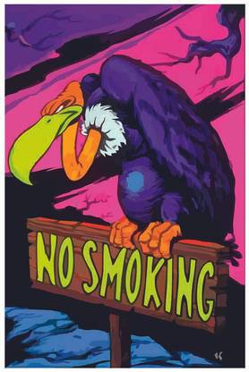 | NO Smoking | Warning Quote Print Poster Paper Print