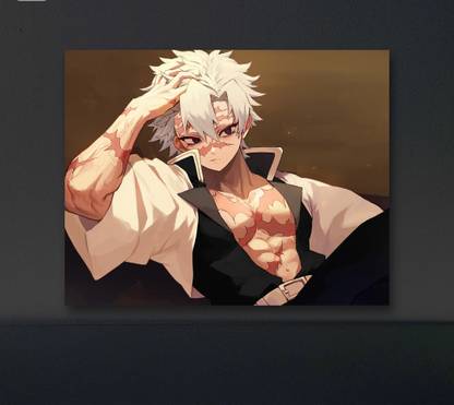 DEMON SLAYER I SANEMI SHINAZUGAWA - WIND HASHIRA I 300 GSM POSTER I A3 FRAME 3D Poster
