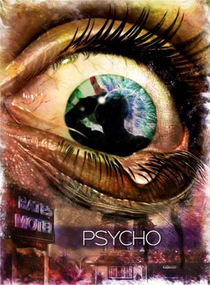 Psycho Movie Poster A3 Photographic Paper