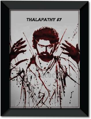 Thalapathy 67 I Vijay I Tamil Cinema Wall Frame A4 Fine Art Print
