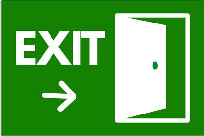 Exit Sign Poster Paper Print