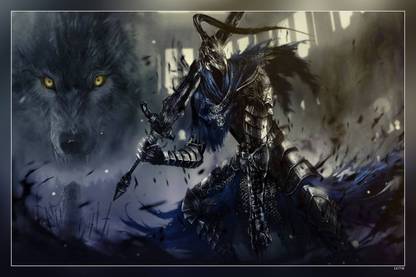 Dark Souls Armor Artorias The Abysswalker Sif Dark Soul Matte Finish Poster P-12778 Paper Print