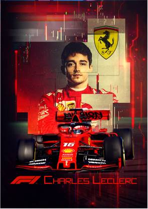 Charles Leclerc Ferrari F1 Poster A3 Size Photographic Paper