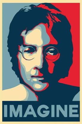 Poster John Lennon Imagine (13x19 Inches, Wall Poster, Matte, Multicolor) Fine Art Print