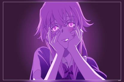 Mirai Nikki Gasai Yuno Yandere Anime Matte Finish Poster Paper Print