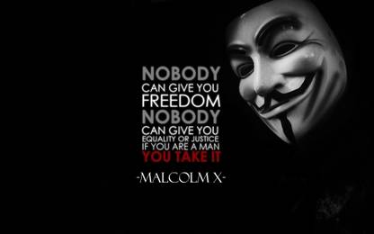 TYPOGRAPHY ANONYMOUS BLACK EXPECT US LEGION MALCOLM QUOTES ON FINE ART PAPER HD QUALITY WALLPAPER POSTER Fine Art Print