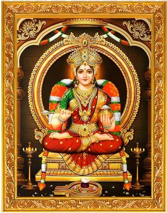 Lord Maa Annapurna Devi Laminated Digital Re-Print in an Hardbord Paper Print