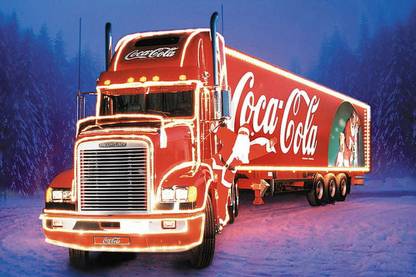 coca cola christmas truck hd coca cola delivery truck Poster, Wallpaper Paper Print