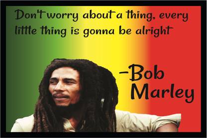 Bob Marley Music Poster with Frame F-37 Paper Print