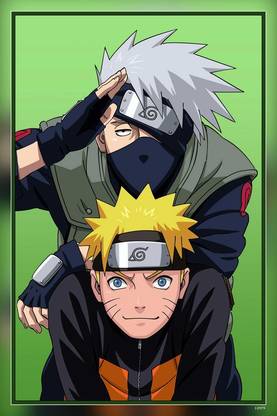 Naruto Y Kakashi Anime Kakashi Hatake Naruto Shippuden Naruto Uzumaki Matte Finish Poster Paper Print