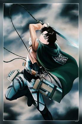 Levi Ackerman Aot Armin Attack On Titans Captain Levi Colossal Titan Eren Jaeger Erwin Matte Finish Poster P-12127 Paper Print