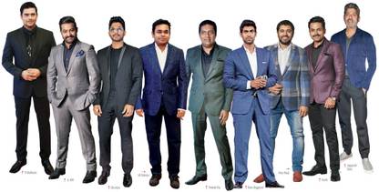 Poster South Indian Actors R Madhavan Jr Ntr Allu Arjun Ar Rahman Prakash Raj sl-18117 (Large Poster, 36x24 Inches, Banner Media) Fine Art Print