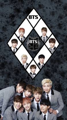 BTS army band multicolor vector posters Paper Print