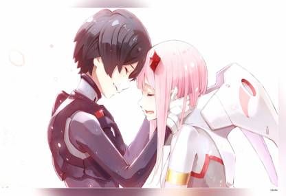 Darling In The Franxx Zero Two X Hiro Romance Couple Matte Finish Poster Paper Print