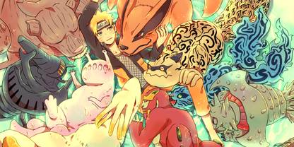 Poster Kurama Naruto Naruto Uzumaki sl-17488 (Large Poster, 36x24 Inches, Banner Media) Fine Art Print