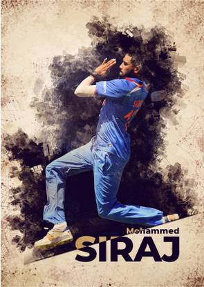 Mohammed Siraj Cricket Poster A3 Photographic Paper