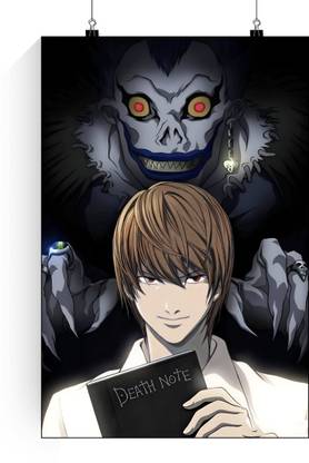 Death Note Light Yagami And Ryuk Poster | Ryuk Yagami Death Note Poster | Light Yagami Ryuk Anime Posters | Death Note Ryuk And Yagami Wall Poster Paper Print