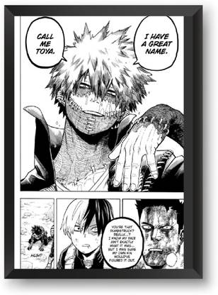 ANIME POSTER FRAME - DABI MY HERO ACADEMIA MANGA PANEL - Black Framed Wall Poster For Home And Office With Frame, (12.6*9.6) Photographic Paper
