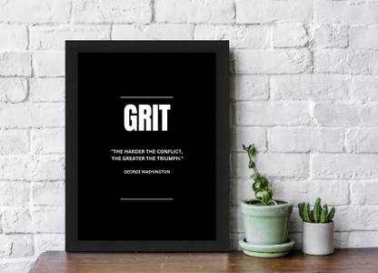 Grit Motivational Paper Print