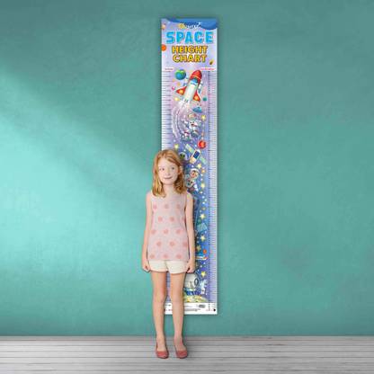 SPACE HEIGHT CHART | "Charting Outer Space: Tracking Growth with a Space Height Chart" Paper Print
