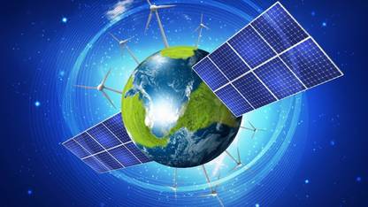 earth globe environment energy future electricity poster on fine art paper 13x19 Fine Art Print