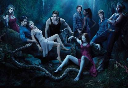 Poster Beautiful Vampire Jungle Design Digital Art sl-12656 (LARGE Poster, 36x24 Inches, Banner Media, Multicolor) Fine Art Print