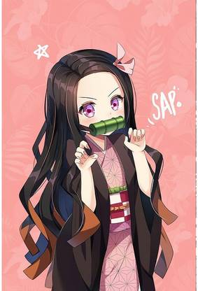 Nezuko chan Demon slyer wall poster REDCLOUD Paper Print