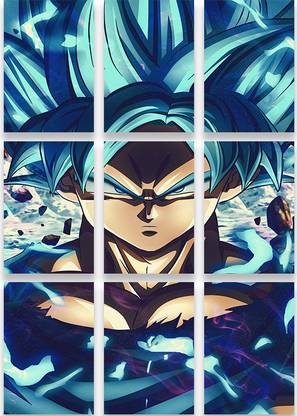 goku Block kit for your wall anime wall poster dragonball z poster - 9 Block kit Paper Print