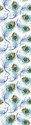 the creative white peacock feather wallpaper For your House /Size 24"x96 "/ Clean Display Wallpaper 3D Poster