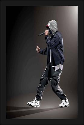 Eminem Music Poster with A4 Size Frame F-90 Paper Print