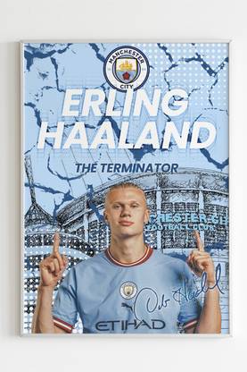 Manchester City Erling Haaland Poster A3 (13x19 Inches) Paper Print
