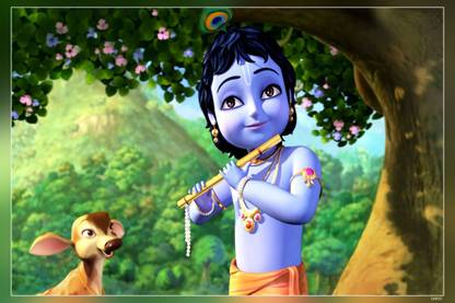Little Krishna Krishna Matte Finish Poster P-10835 Paper Print