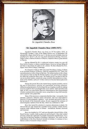 Poster Famous Scientists Sir Gagadish Chandra Bose sl-12906 (LARGE Poster, 36x24 Inches, Banner Media, Multicolor) Fine Art Print