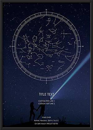 Personalized Star Map - When We Married for Hall 3D Poster