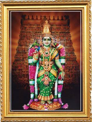 Madurai Meenakshi Amman I Wall Frame Gold A3 Fine Art Print