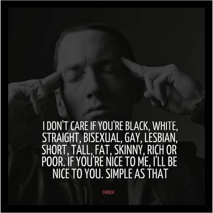 Eminem Poster with Frame S-107 Paper Print