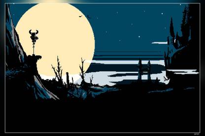 Digital Art Pixel Art Pixelated Pixels Matte Finish Poster P-10747 Paper Print