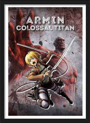 Armin Colossal Titan | Attack on titan Characters Framed Poster Paper Print