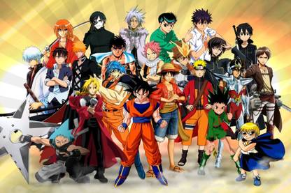 Anime Poster - different anime posters - Anime HD Photos for Wall decor - Naruto Poster Paper Print