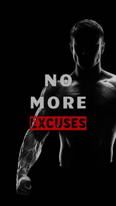 No More Excuse Gym Workout poster Fine Art Print