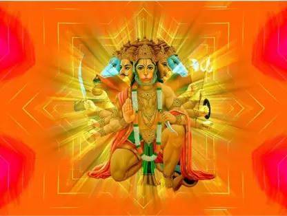 Lord Hanuman Wallpaper photo paper Poster Full HD Without Frame for Living Room,Bedroom,Office,Kids Room,Hall,Home Decor | Photographic Paper (18 inch X 12 inch) Paper Print