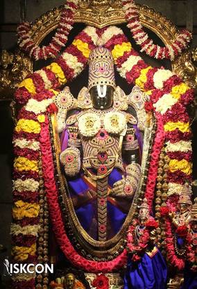 Poster Lord Balaji At Iskcon Temple Wall Poster (300 Gsm Matte Paper, 13 X 19 Inch, Multicolour) Fine Art Print