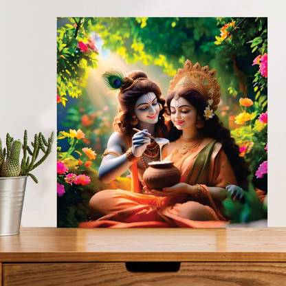 Cute Bal Krishna Poster for Pregnant Women | HD Poster for Room, Living Room, Bedroom, Mandir Room Vinyl