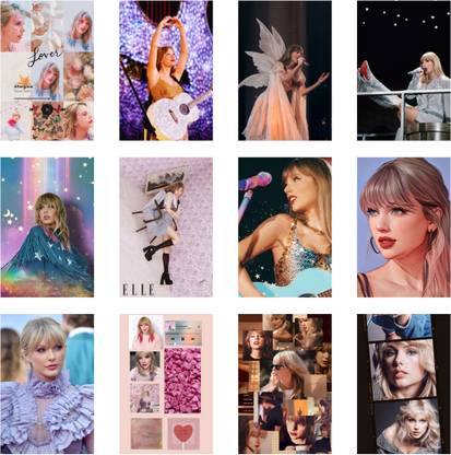 Unquote Taylor Swift Collection Posters | Set of 30 | 4x6 inch each, Wall Collage Kit, aesthetic posters, posters aesthetic | Taylor Swift Room Decor Photo Collection| Taylor Swift Posters for Room Fine Art Print