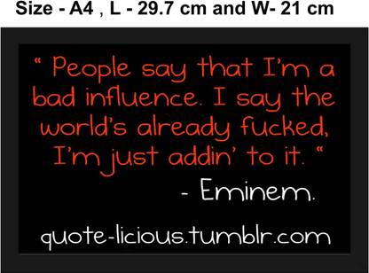 Eminem Music Poster with A4 Size Frame F-112 Paper Print