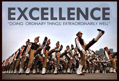 Poster Inspirational Quote Excellence Doing Ordinary Things Extraordinarily Well sl-13085 (LARGE Poster, 36x24 Inches, Banner Media, Multicolor) Fine Art Print
