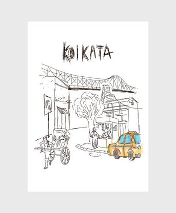 Kolkata city scape Canvas Art